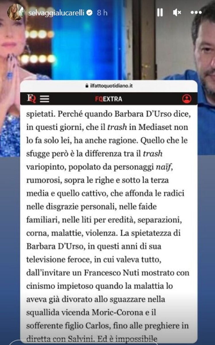 Barbara Durso Sotto Attacco Accuse Feroci Da Parte Di Selvaggia Lucarelli Controcopertina